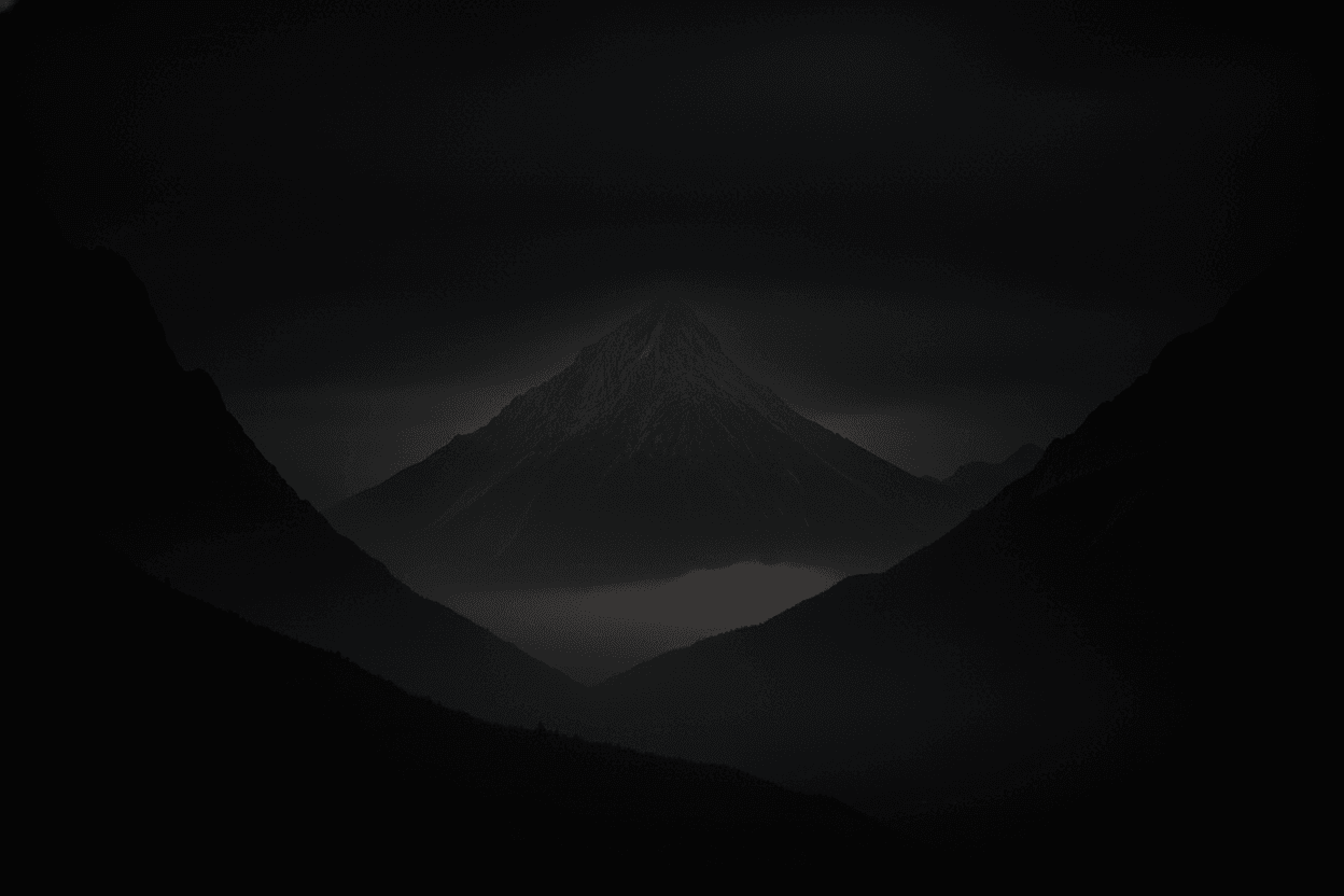 Misty mountain landscape